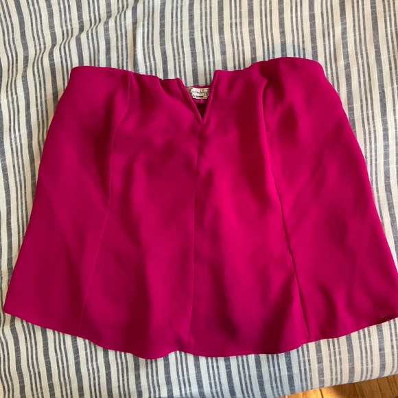 Cute free people fuchsia strapless flowy crop top - size small barbiecore - Picture 1 of 7